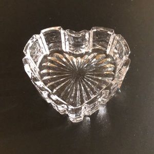 NEW LISTING! Lead Crystal Heart Trinket Dish